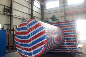 600吨游艇搬运机出口发货前 包装现场